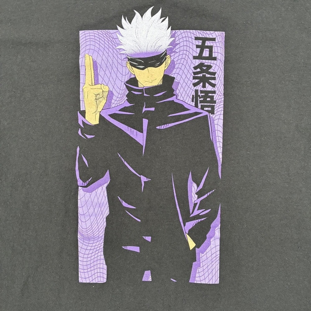 Jujutsu Kaisen Shirt Mens XL Black Satoru Gojo Anime Graphic Crunchyroll Tee
